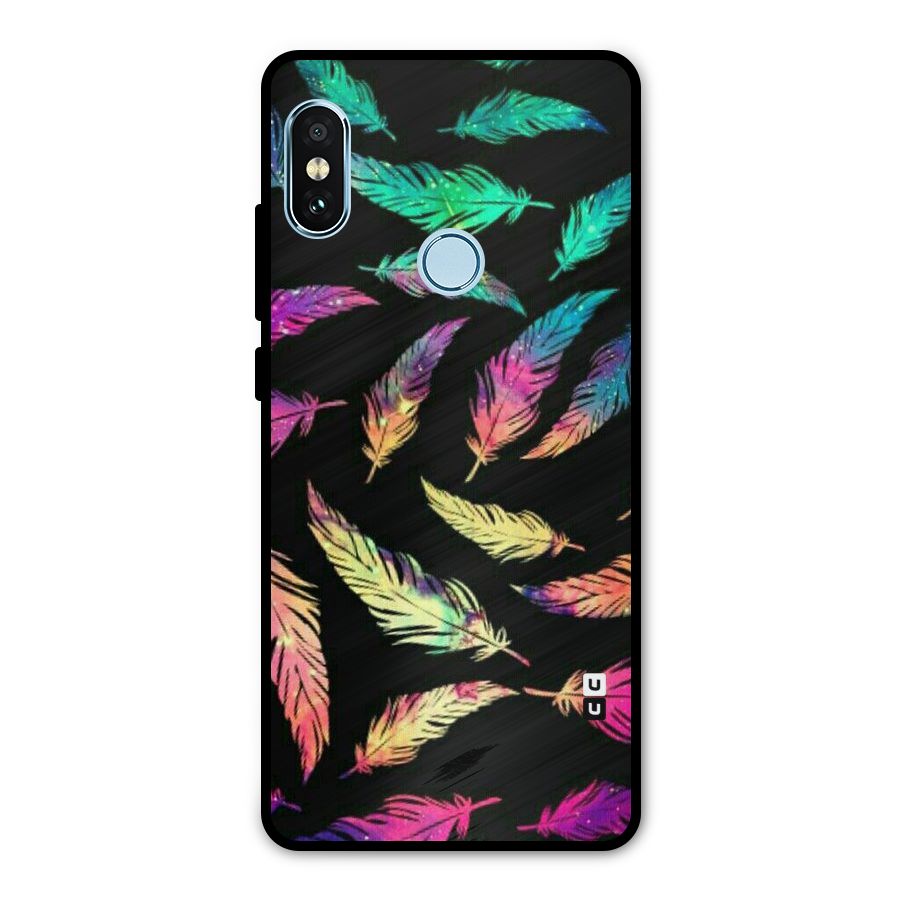 Bright Feathers Metal Back Case for Redmi Note 5 Pro