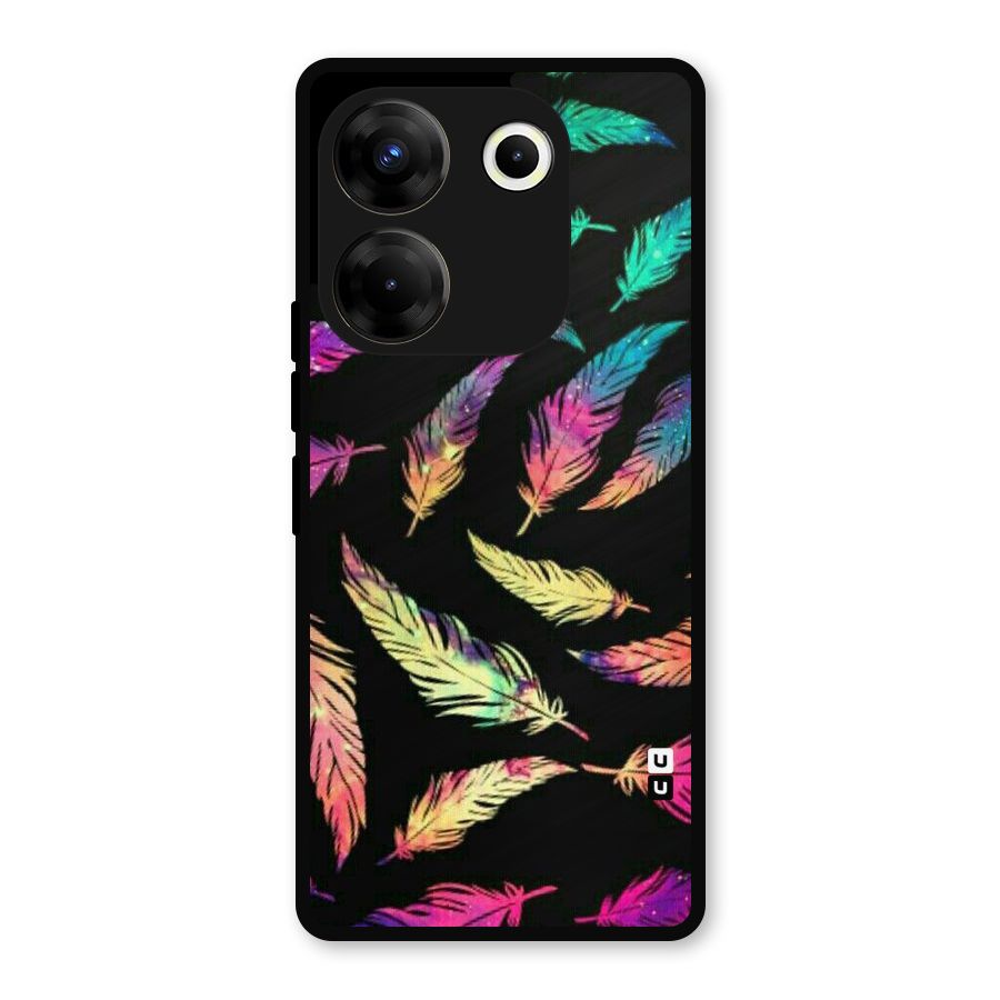 Bright Feathers Metal Back Case for Tecno Camon 20