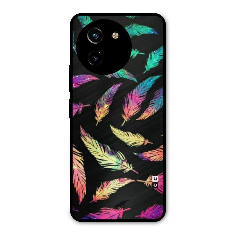 Bright Feathers Metal Back Case for Vivo T3x