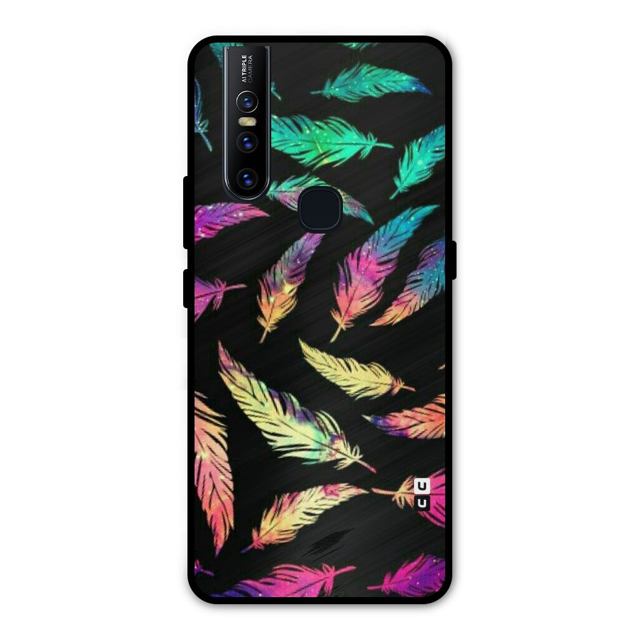 Bright Feathers Metal Back Case for Vivo V15