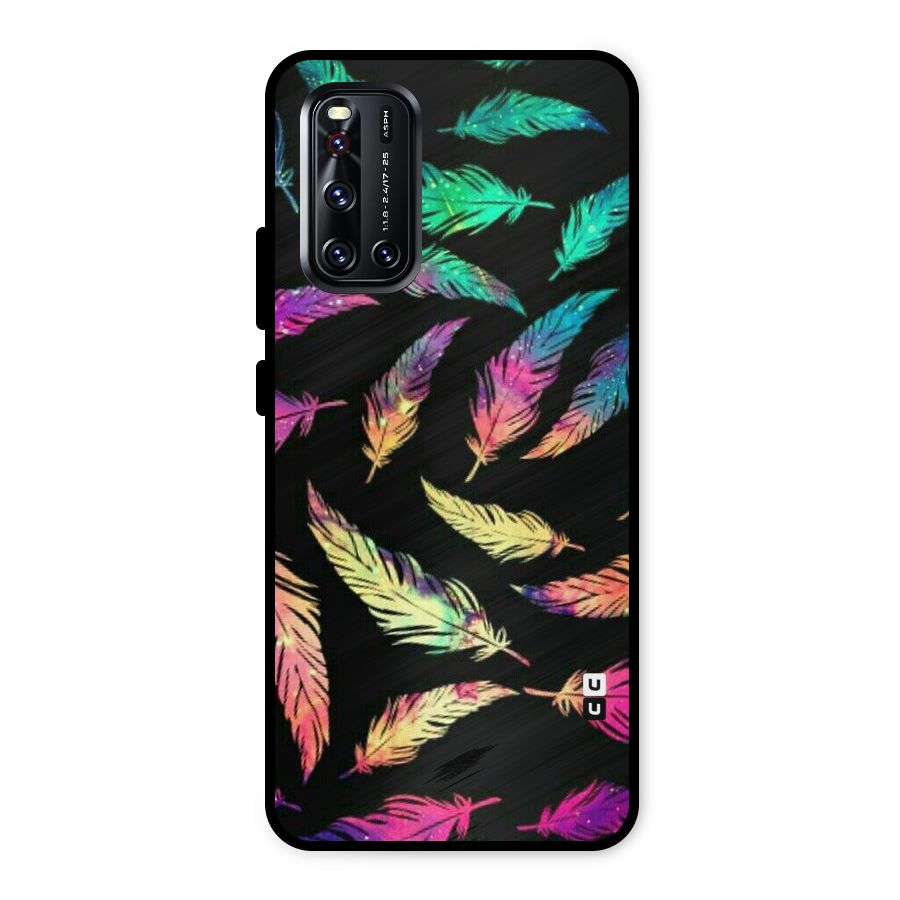 Bright Feathers Metal Back Case for Vivo V19