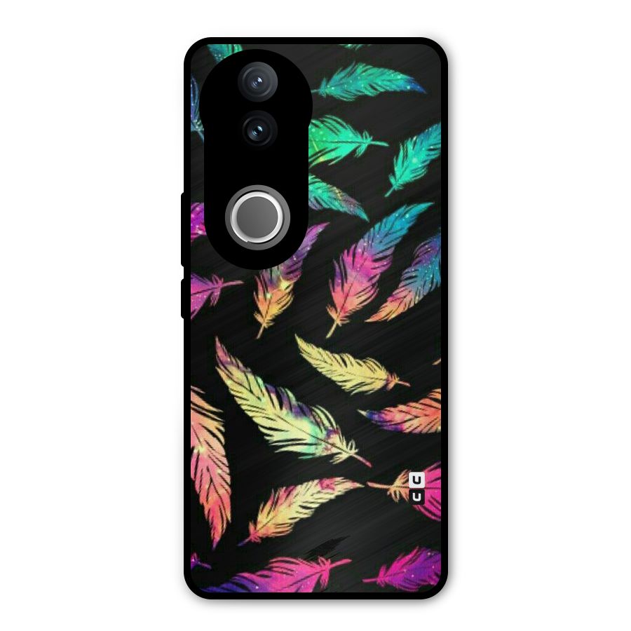Bright Feathers Metal Back Case for Vivo V50e