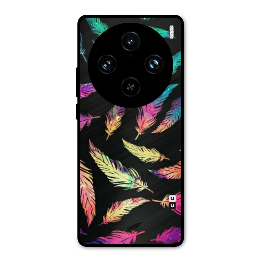 Bright Feathers Metal Back Case for Vivo X100 Pro