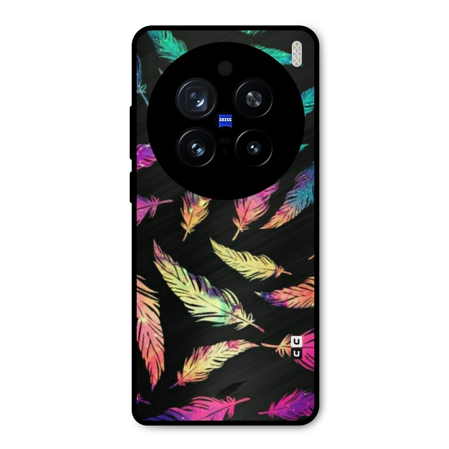 Bright Feathers Metal Back Case for Vivo X200 Pro