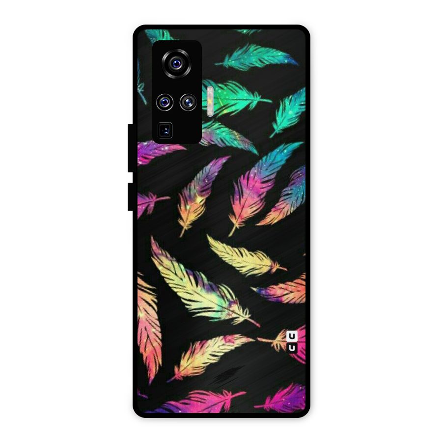 Bright Feathers Metal Back Case for Vivo X50 Pro