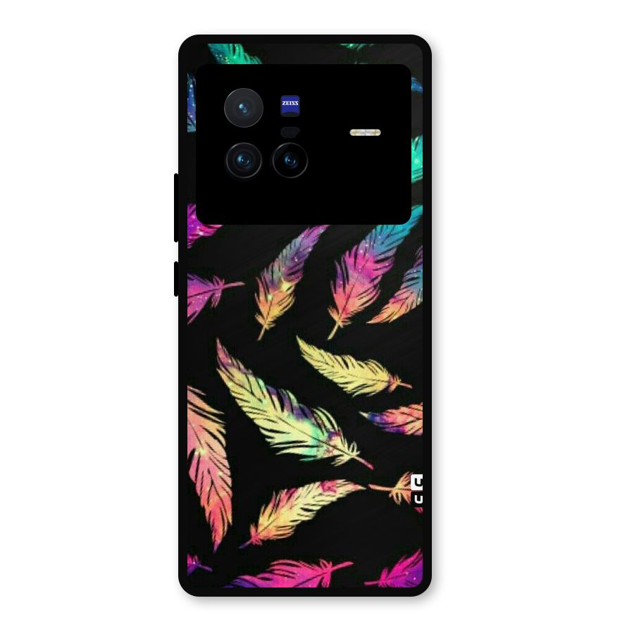 Bright Feathers Metal Back Case for Vivo X80