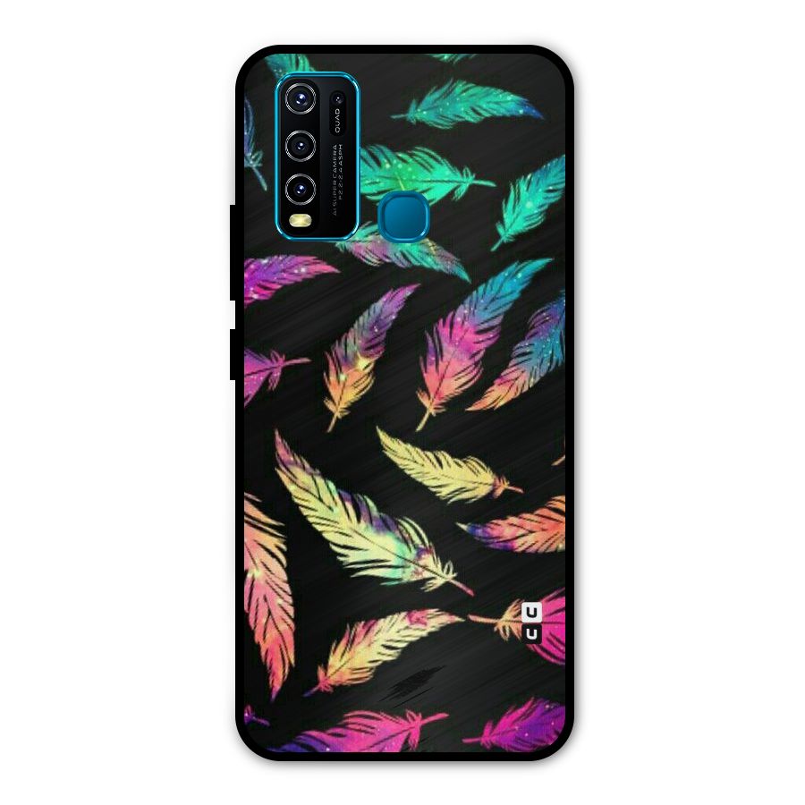 Bright Feathers Metal Back Case for Vivo Y30