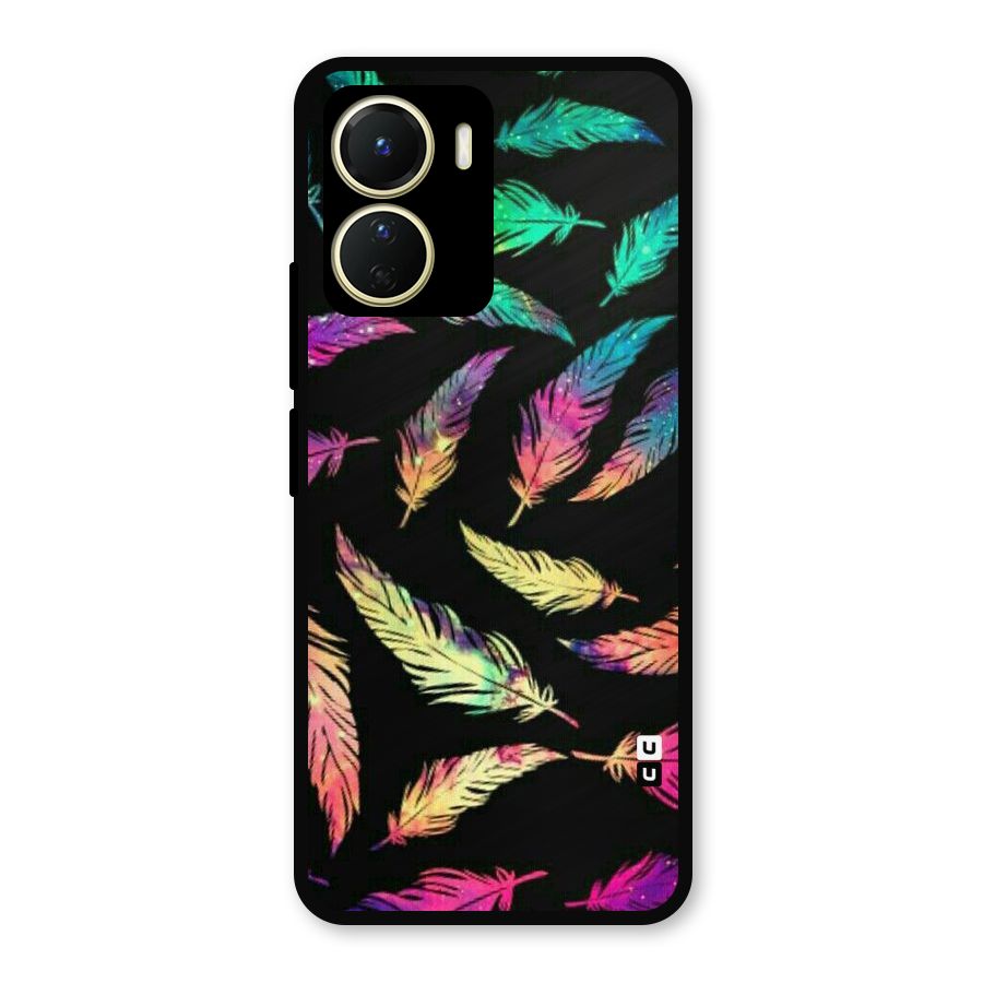 Bright Feathers Metal Back Case for Vivo Y56
