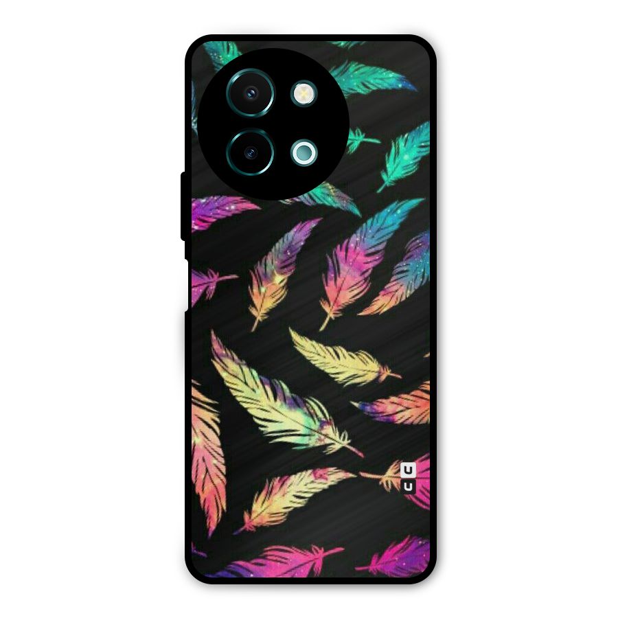 Bright Feathers Metal Back Case for Vivo Y58