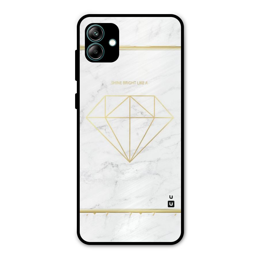 Bright Gold Diamond Metal Back Case for Galaxy A04