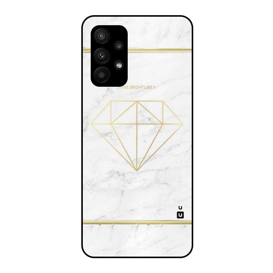 Bright Gold Diamond Metal Back Case for Galaxy A23