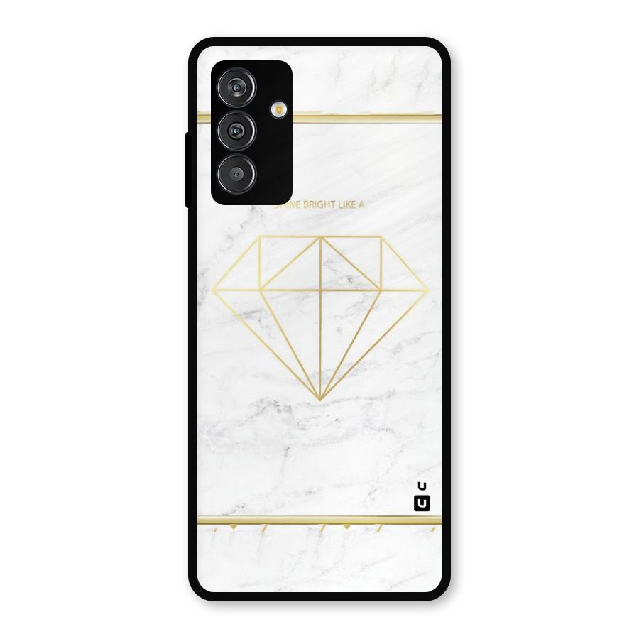 Bright Gold Diamond Metal Back Case for Galaxy F13