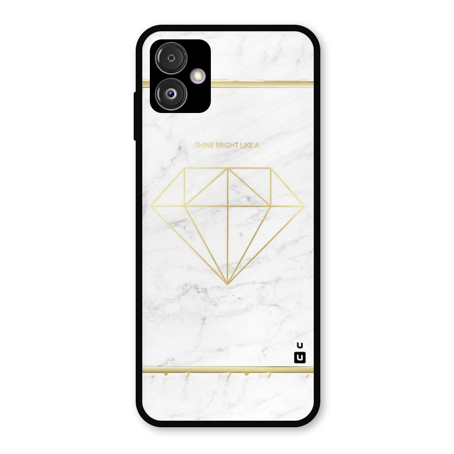Bright Gold Diamond Metal Back Case for Galaxy F14