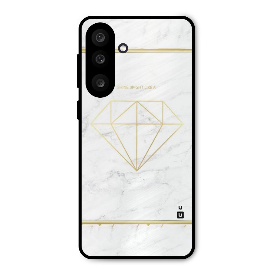 Bright Gold Diamond Metal Back Case for Galaxy F56