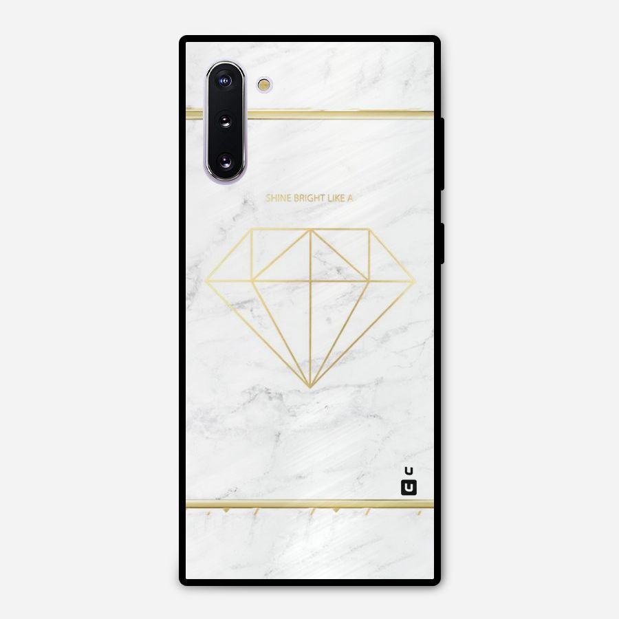 Bright Gold Diamond Metal Back Case for Galaxy Note 10