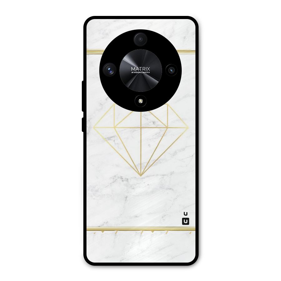 Bright Gold Diamond Metal Back Case for Honor X9b