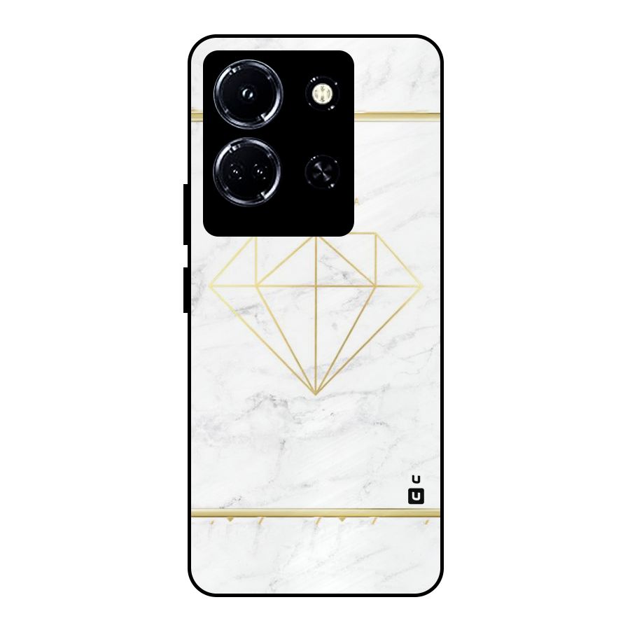 Bright Gold Diamond Metal Back Case for Infinix Note 30 5G