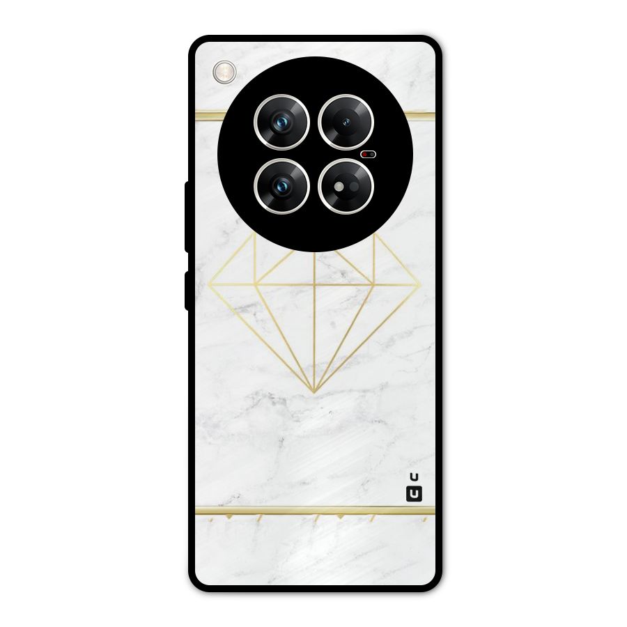 Bright Gold Diamond Metal Back Case for Infinix Zero 40 5G