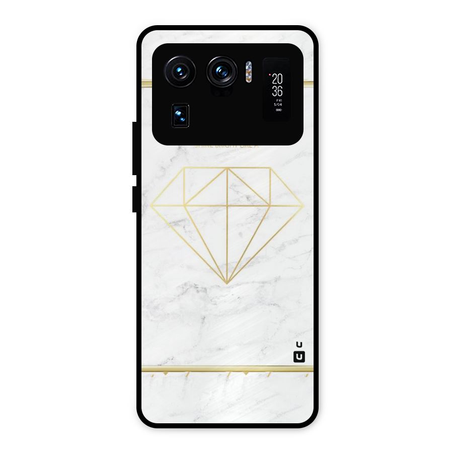 Bright Gold Diamond Metal Back Case for Mi 11 Ultra