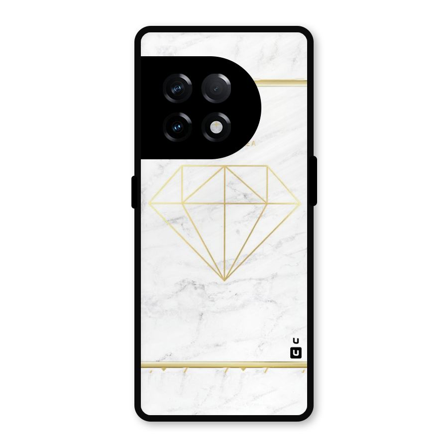 Bright Gold Diamond Metal Back Case for OnePlus 11R