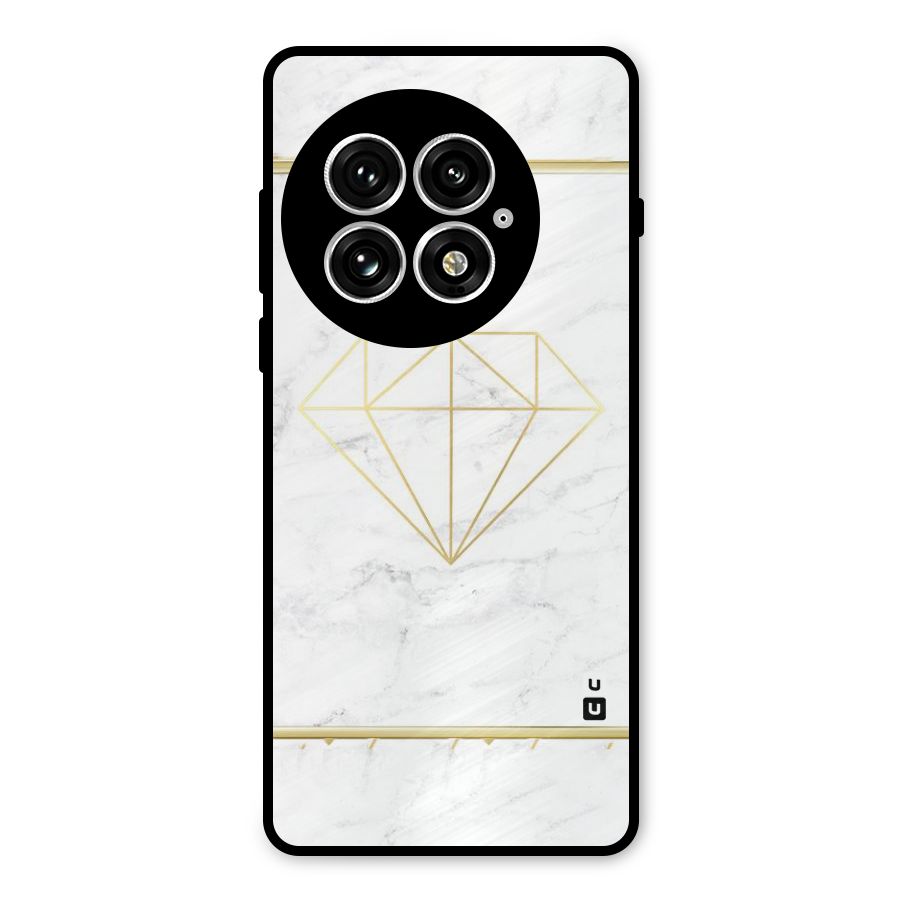 Bright Gold Diamond Metal Back Case for OnePlus 13