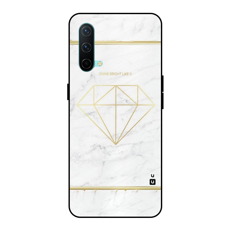 Bright Gold Diamond Metal Back Case for OnePlus Nord CE 5G