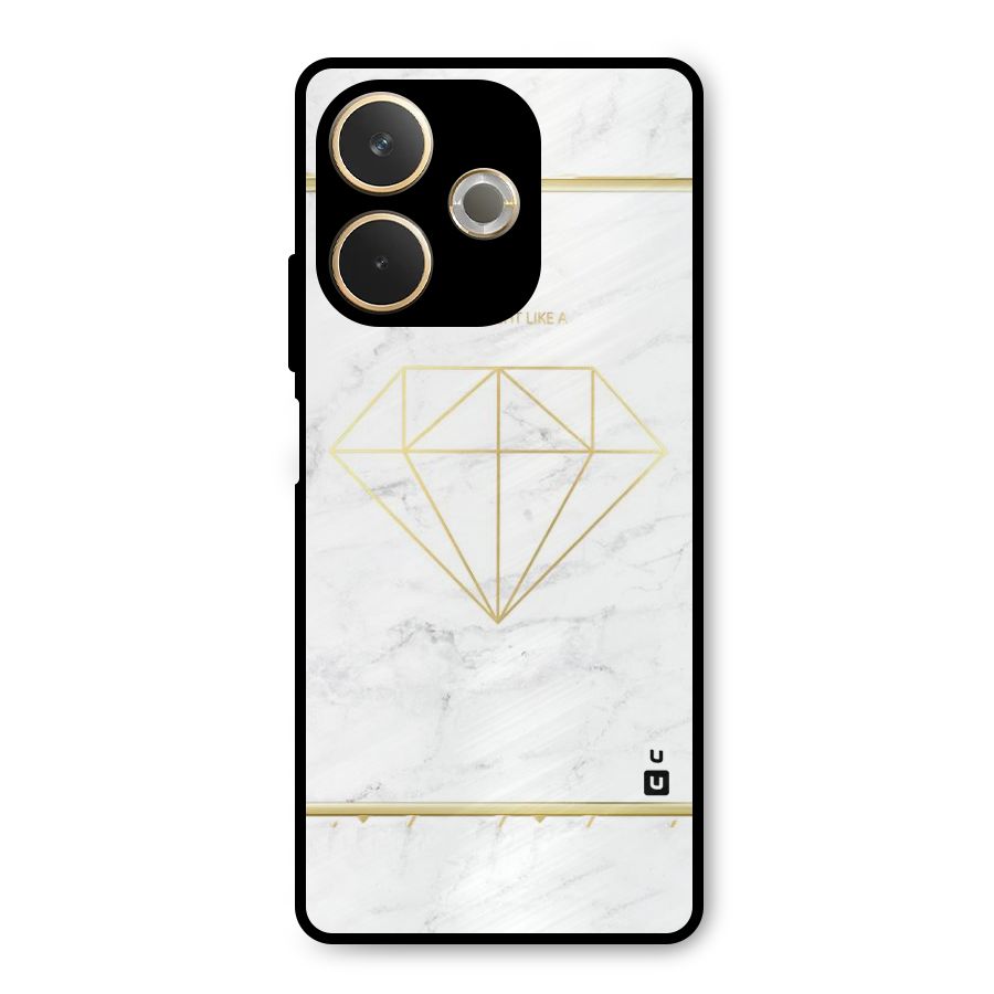 Bright Gold Diamond Metal Back Case for Oppo A5 Pro