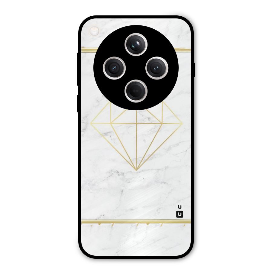 Bright Gold Diamond Metal Back Case for Oppo Find X8