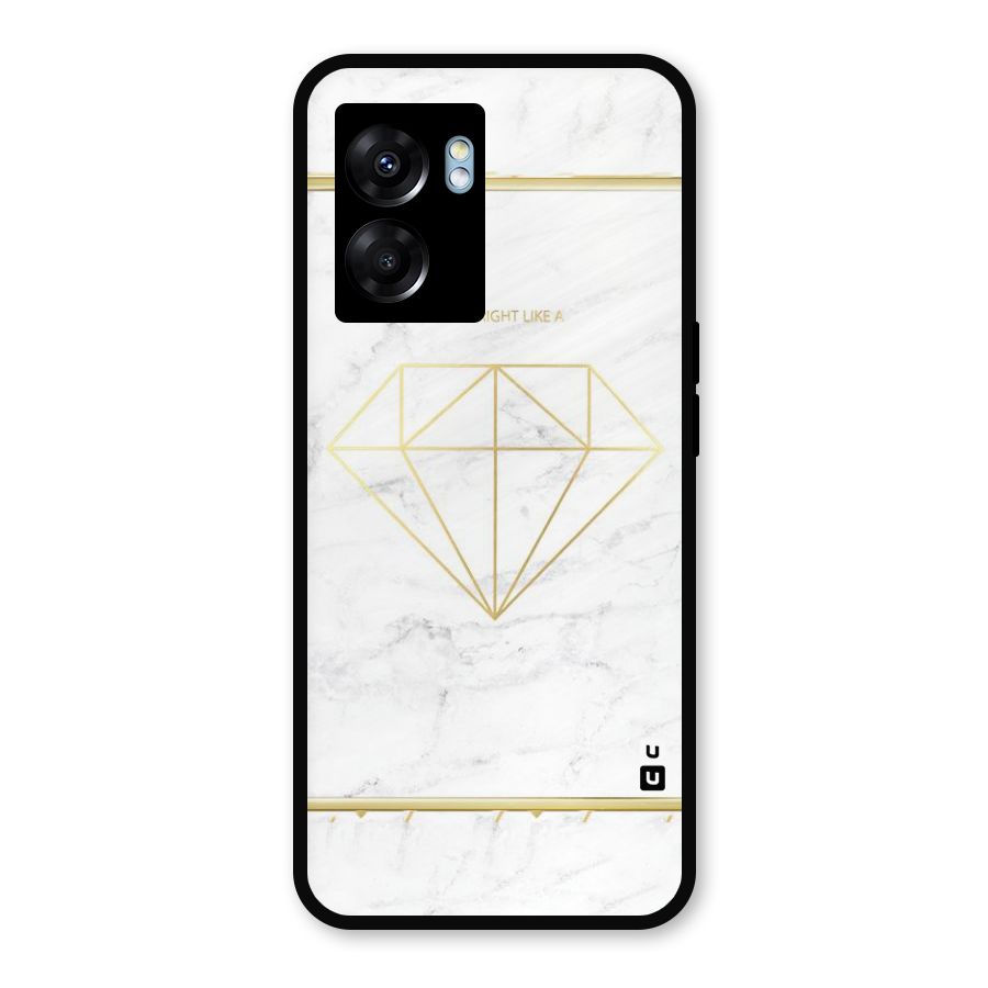 Bright Gold Diamond Metal Back Case for Oppo K10 (5G)