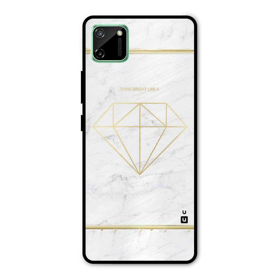 Bright Gold Diamond Metal Back Case for Realme C11