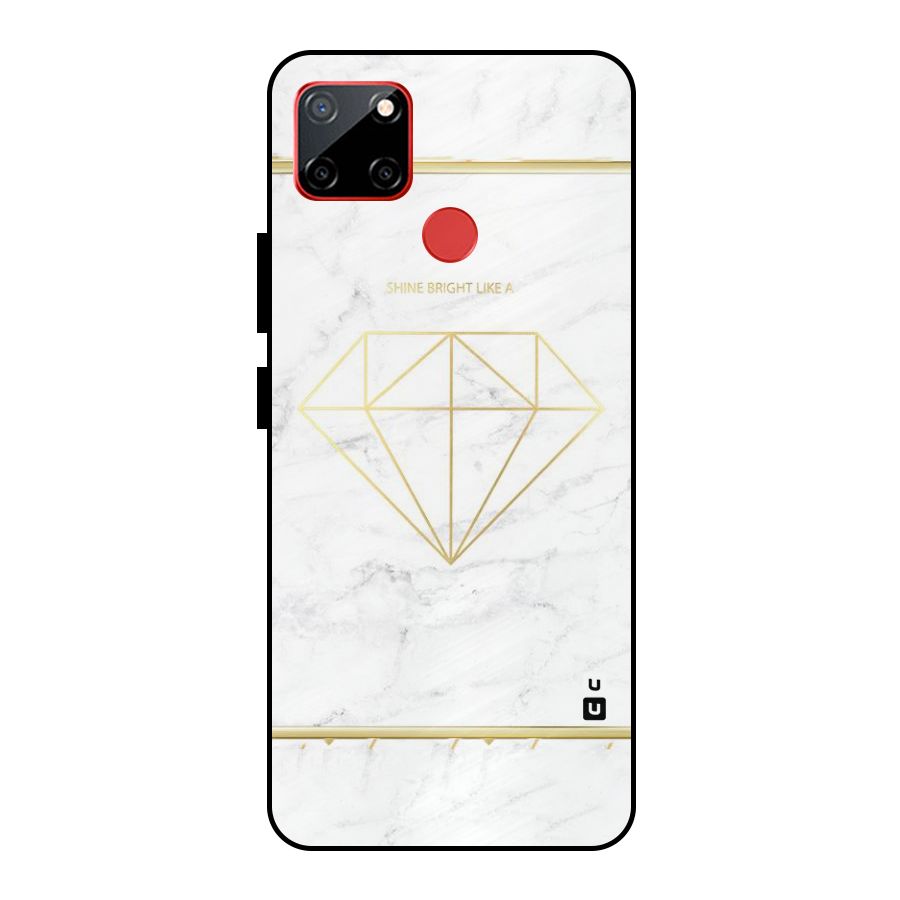 Bright Gold Diamond Metal Back Case for Realme C12