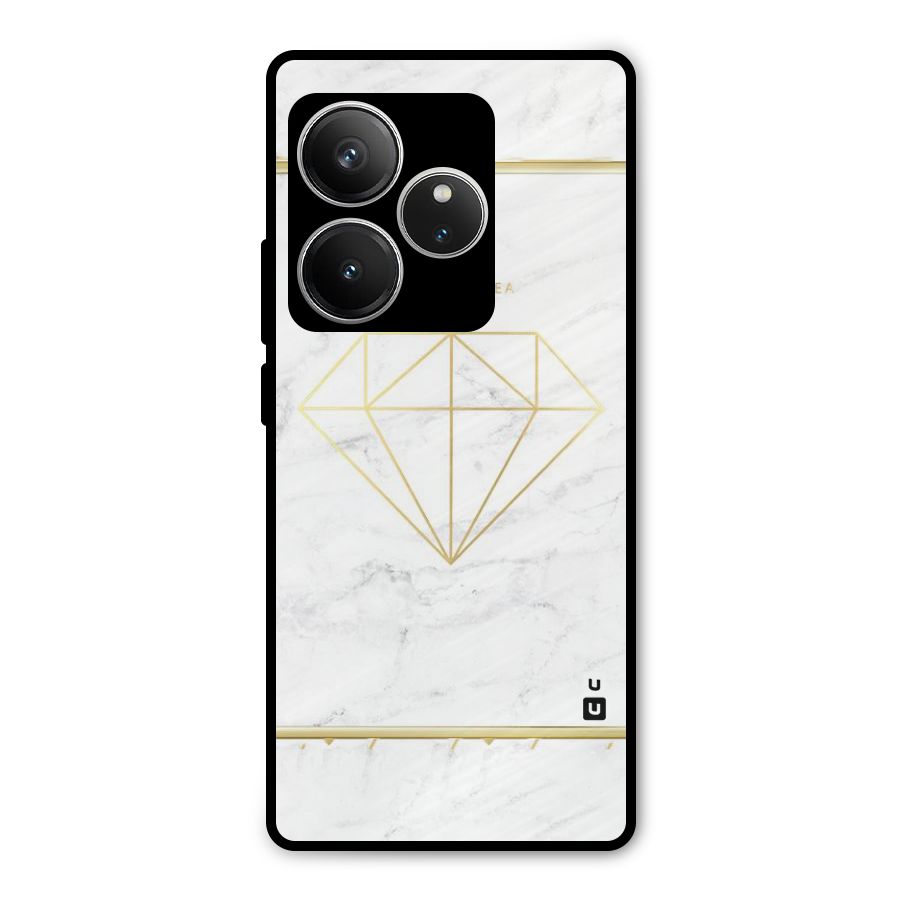 Bright Gold Diamond Metal Back Case for Realme GT 6