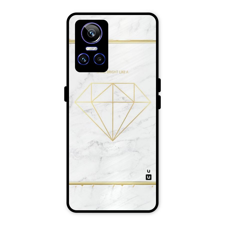 Bright Gold Diamond Metal Back Case for Realme GT Neo 3