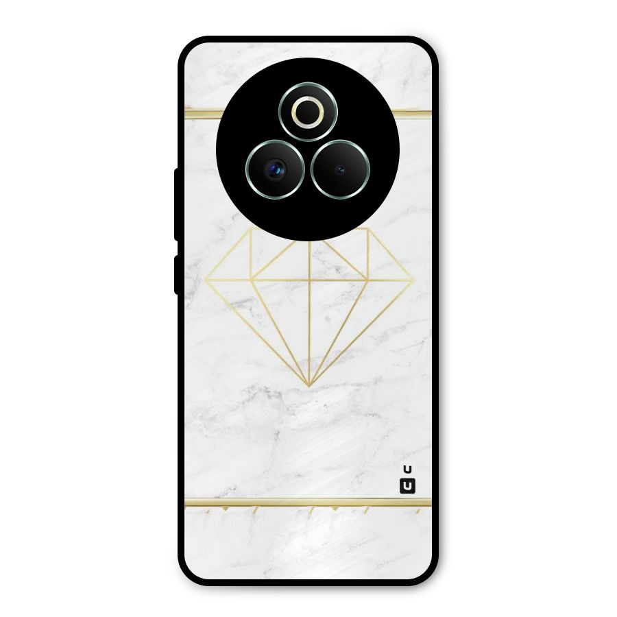 Bright Gold Diamond Metal Back Case for Realme P3 Pro