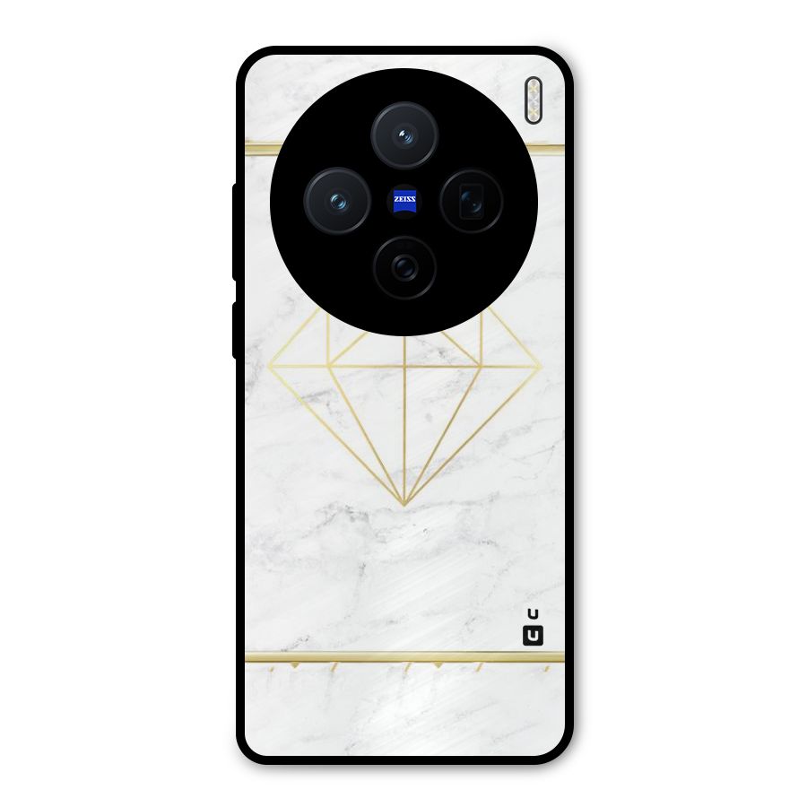Bright Gold Diamond Metal Back Case for Vivo X200