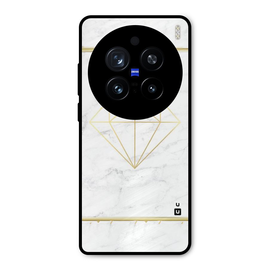 Bright Gold Diamond Metal Back Case for Vivo X200 Pro