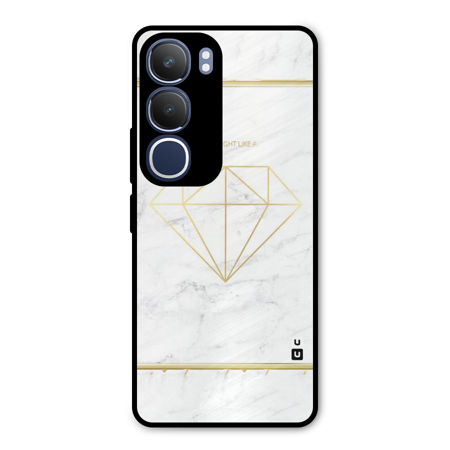 Bright Gold Diamond Metal Back Case for Vivo Y29