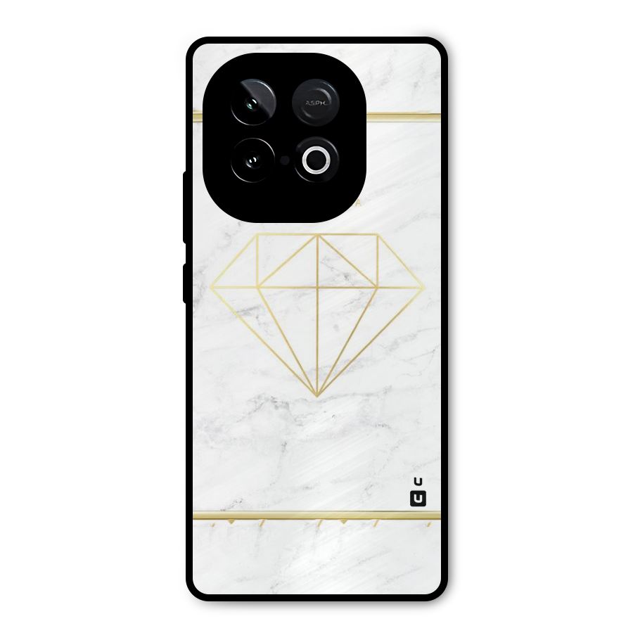 Bright Gold Diamond Metal Back Case for iQOO Neo 10