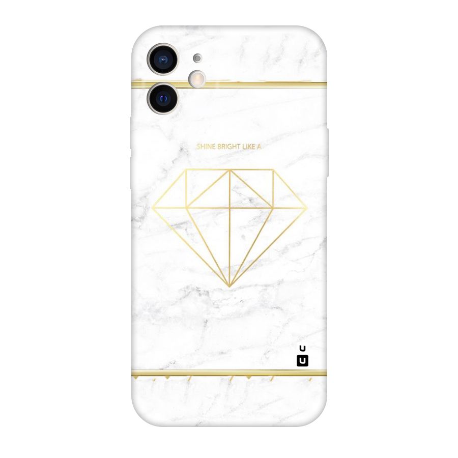 Bright Gold Diamond Original Polycarbonate Back Case for iPhone 12