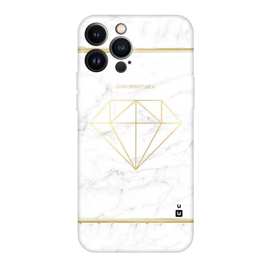 Bright Gold Diamond Original Polycarbonate Back Case for iPhone 13 Pro Max