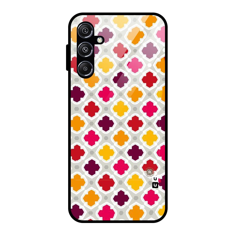 Bright Pattern Glass Back Case for Galaxy M34 5G