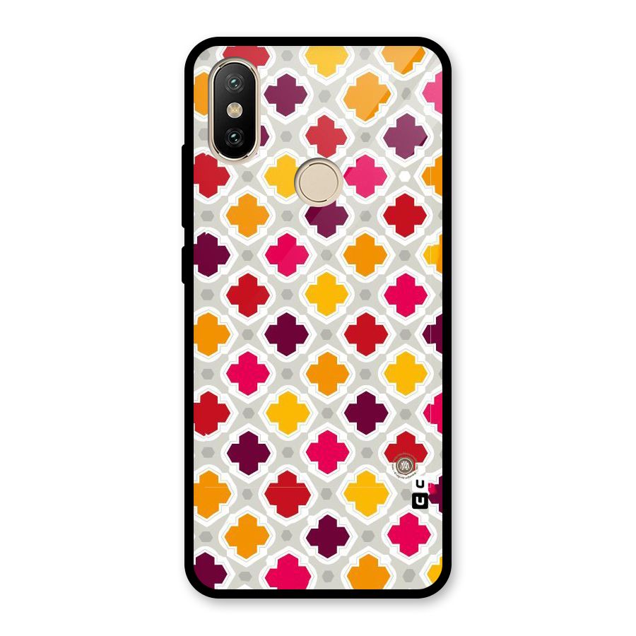 Bright Pattern Glass Back Case for Redmi A2