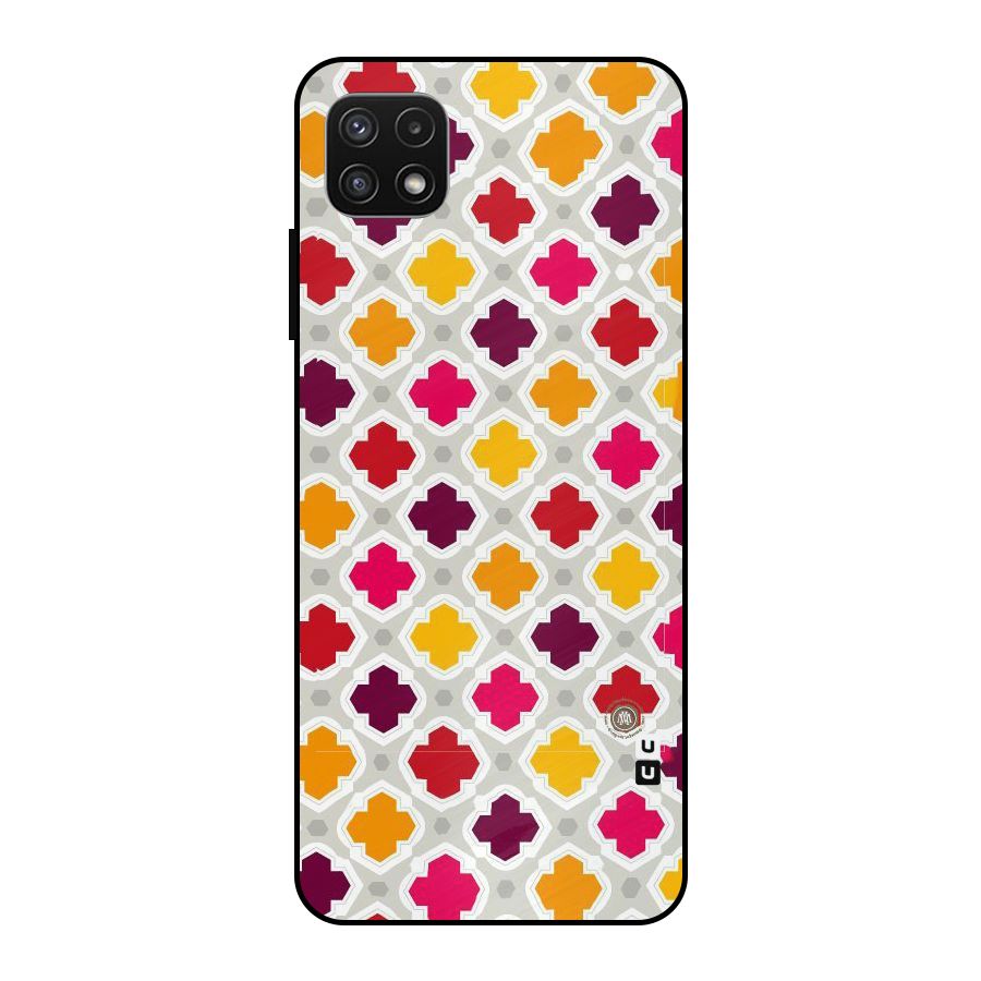 Bright Pattern Metal Back Case for Galaxy A22 5G
