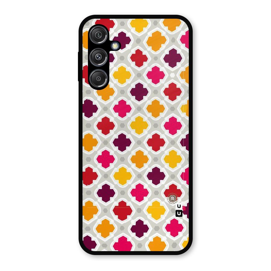 Bright Pattern Metal Back Case for Galaxy M34 5G