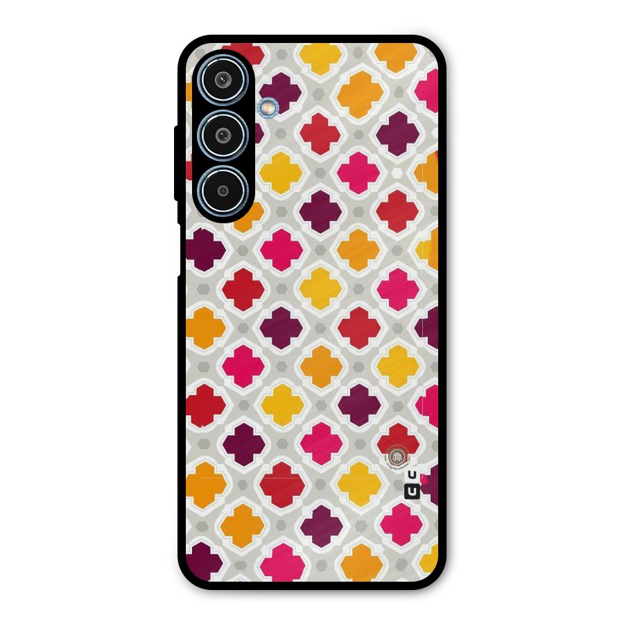 Bright Pattern Metal Back Case for Galaxy M35