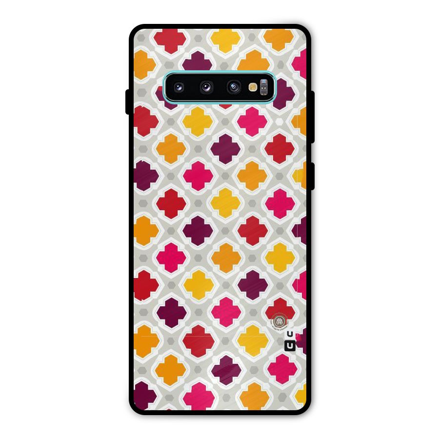 Bright Pattern Metal Back Case for Galaxy S10 Plus