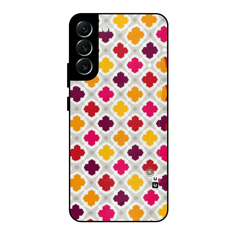 Bright Pattern Metal Back Case for Galaxy S22 Plus 5G