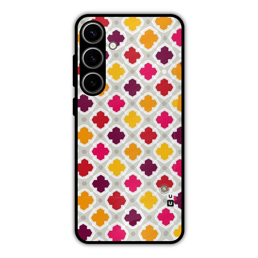 Bright Pattern Metal Back Case for Galaxy S24 Plus
