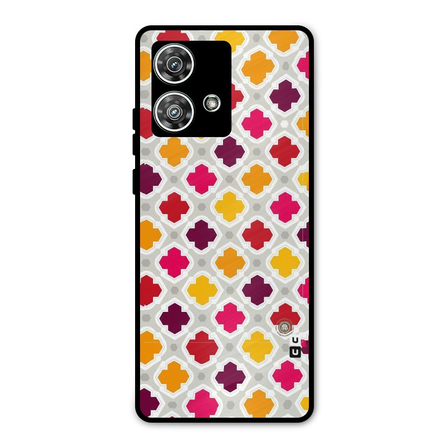 Bright Pattern Metal Back Case for Motorola Edge 40 Neo