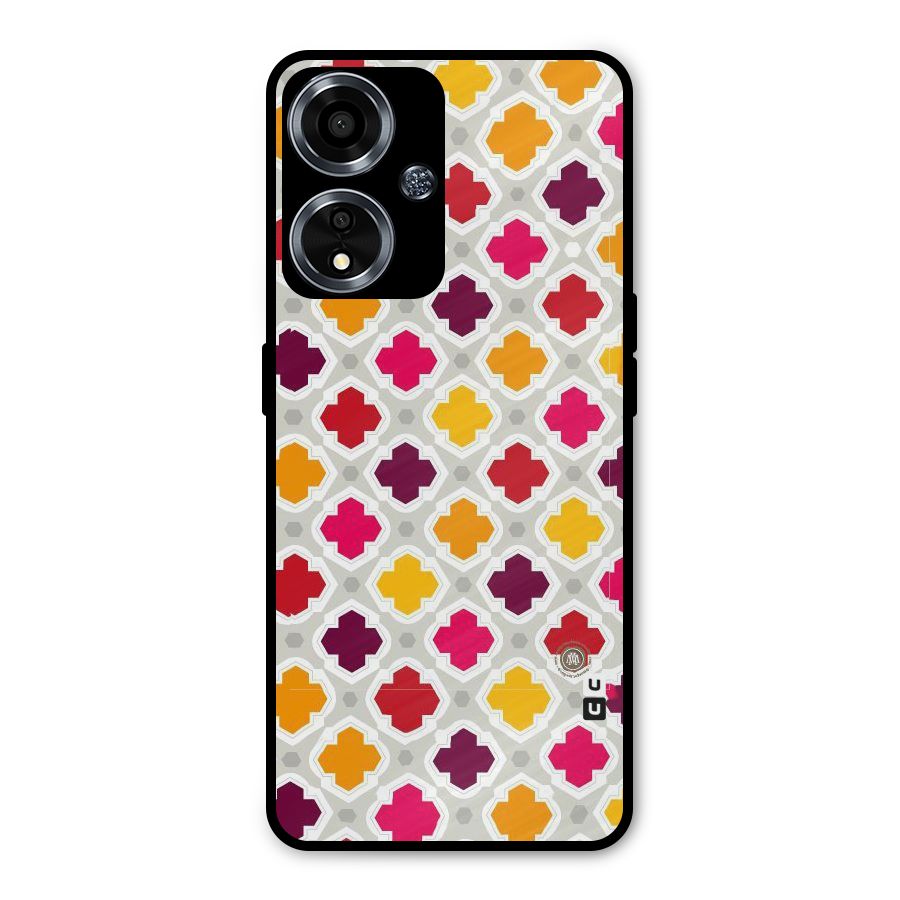 Bright Pattern Metal Back Case for Oppo A59
